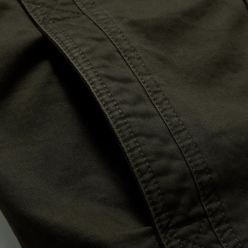 Herren Urbaner Canvas‑Militärblouson mit hohem Kragen, Schulterepauletten und Multifunktions‑Taschen Nord Taschen