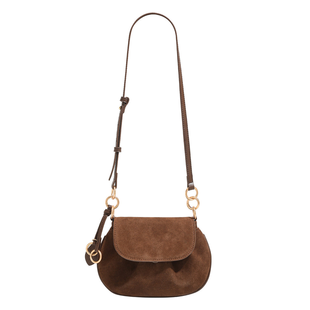 Damen Umhängetasche aus weichem Wildleder mit elegantem Kettenriemen Nord Taschen