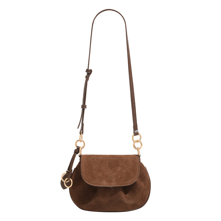 Damen Umhängetasche aus weichem Wildleder mit elegantem Kettenriemen Nord Taschen