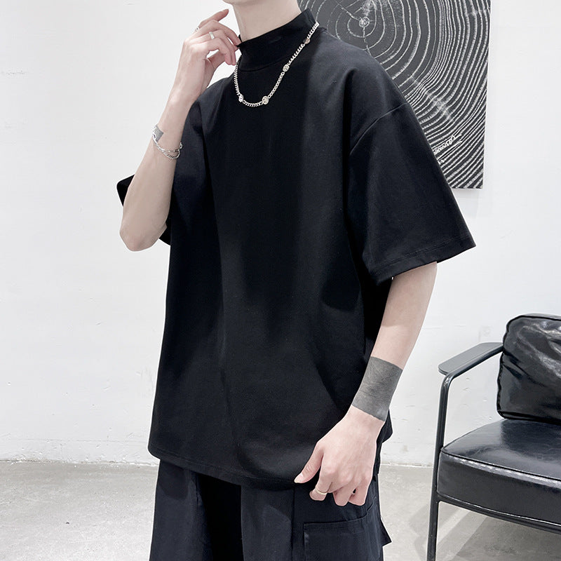 Herren oversized Rollkragen-T-Shirt mit halblangen Ärmeln und lässiger Boxy-Passform Nord Taschen