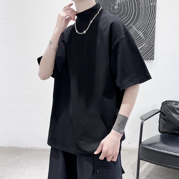 Herren oversized Rollkragen-T-Shirt mit halblangen Ärmeln und lässiger Boxy-Passform Nord Taschen
