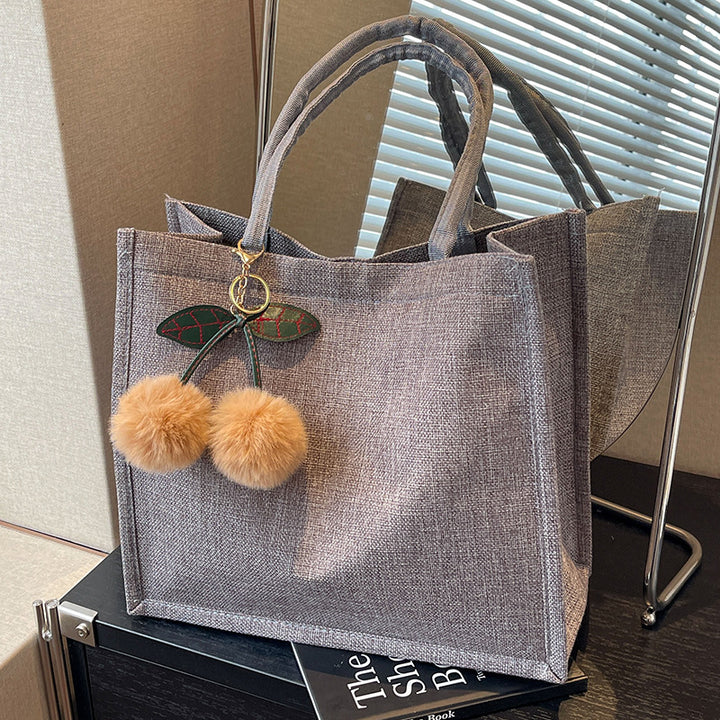 Damen Jute-Shopper-Tasche mit stilvollem Design Nord Taschen