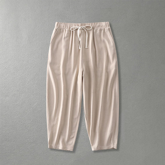 Damen Locker geschnittene Freizeit-Hose mit elastischem Bund und Tunnelzug Nord Taschen