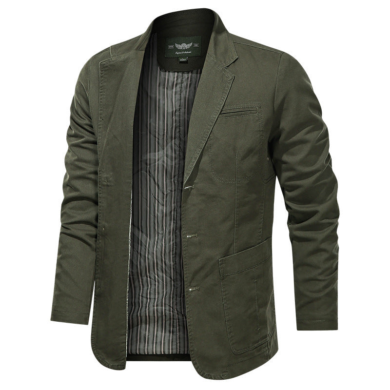 Herren legeres Baumwollblazer-Sakko mit klassischer Knopffront und aufgesetzten Taschen Nord Taschen