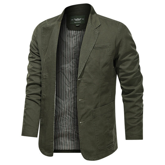 Herren legeres Baumwollblazer-Sakko mit klassischer Knopffront und aufgesetzten Taschen Nord Taschen