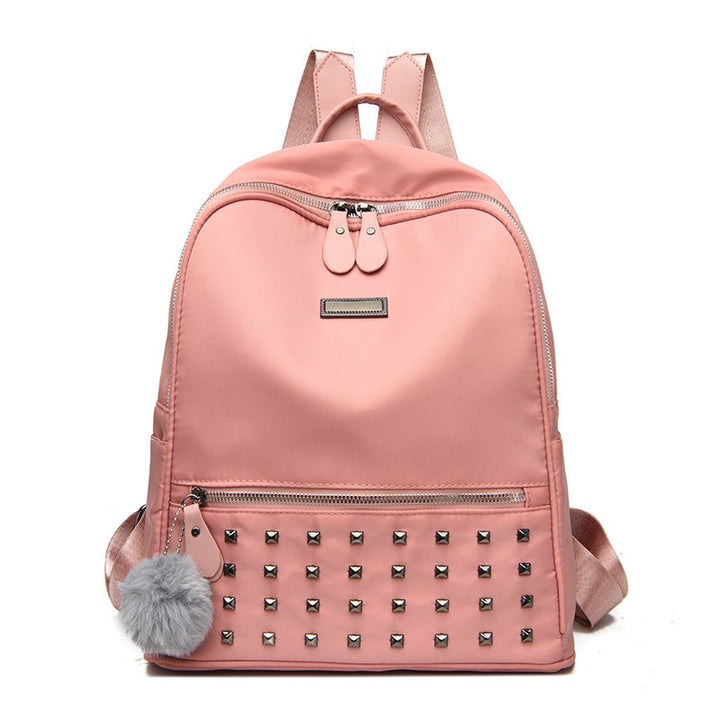 Damen modischer Rucksack mit Nieten und Pom-Pom Nord Taschen