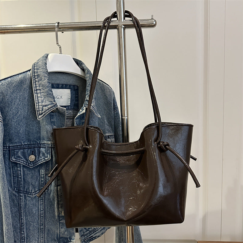 Damen elegante Umhängetasche mit Kordelzug Nord Taschen