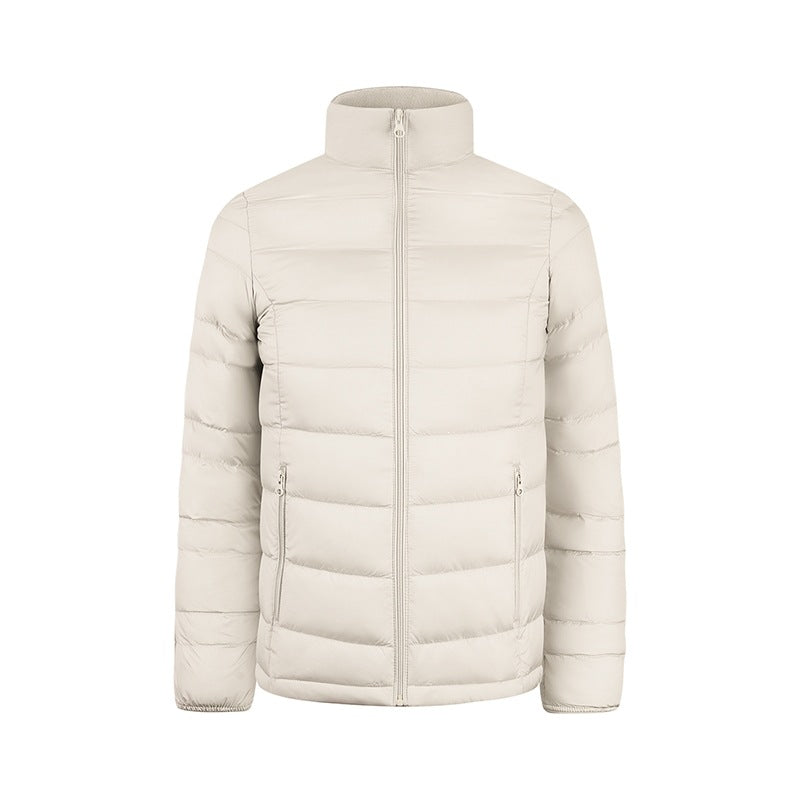 Herren Ultraleichte gesteppte Daunenimitat-Jacke mit Stehkragen Nord Taschen