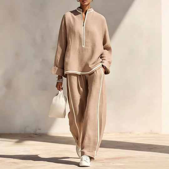 Damen Luftiges und elegantes Pyjama-Set Nord Taschen