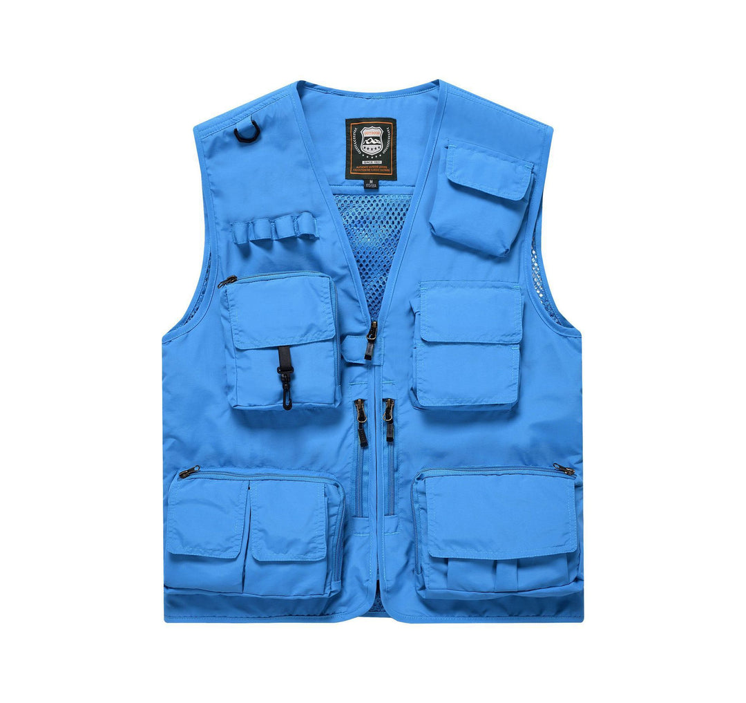 Herren Multifunktionale Utility-Weste mit zahlreichen Taschen und Mesh-Rücken Nord Taschen