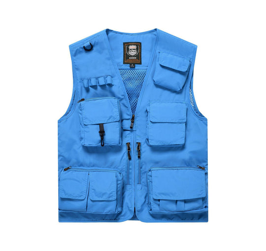 Herren Multifunktionale Utility-Weste mit zahlreichen Taschen und Mesh-Rücken Nord Taschen