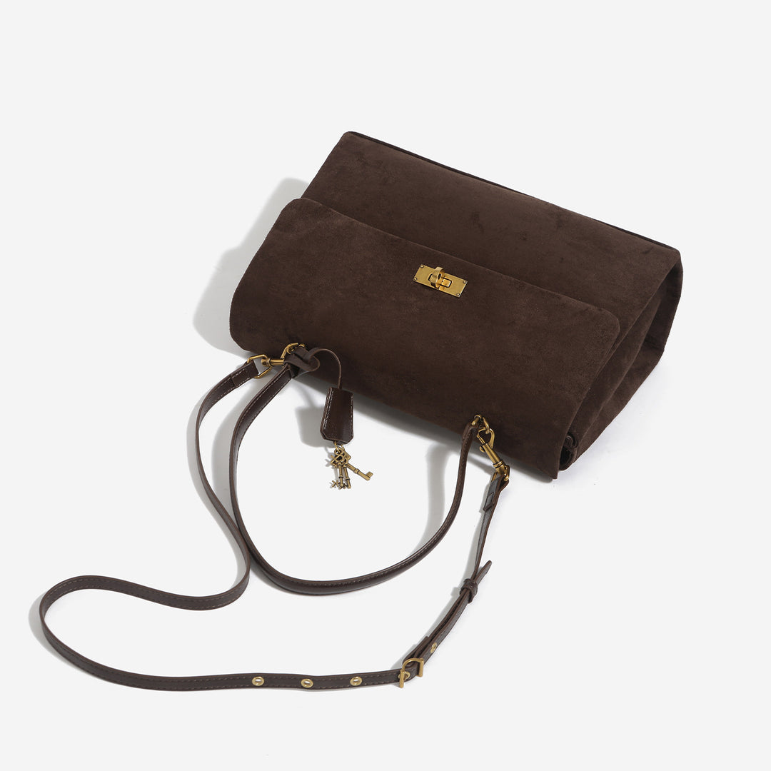 Damen elegante Handtasche aus weichem Wildleder Nord Taschen