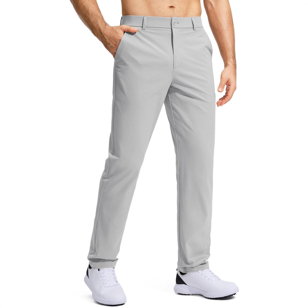 Herren nan elastische Golftwill-Hose mit geradem Schnitt, knitterfreiem Material und verdeckter Reißverschlusstasche - Arvani