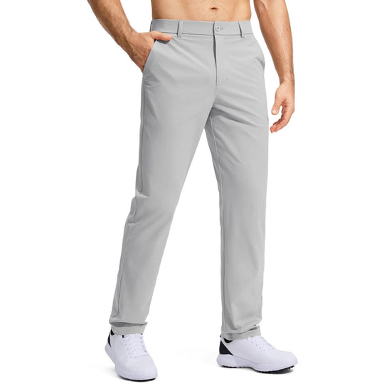 Herren nan elastische Golftwill-Hose mit geradem Schnitt, knitterfreiem Material und verdeckter Reißverschlusstasche - Arvani