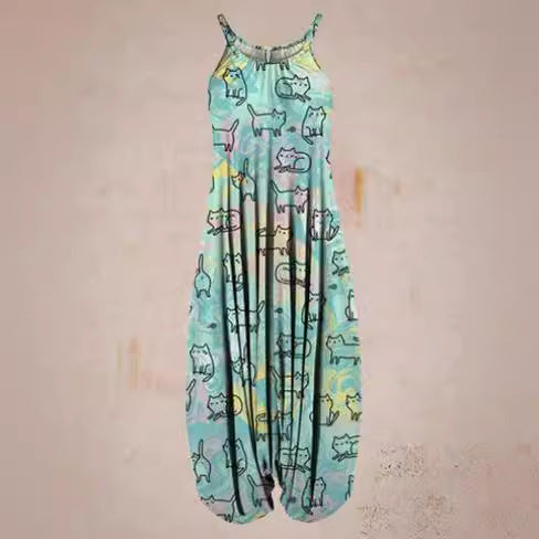 Damen Jumpsuit mit astrologischem Print Nord Taschen