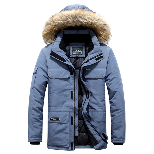 Herren Wattierter Parka mit Kunstfellkapuze, wind- und wasserabweisender Hülle Nord Taschen