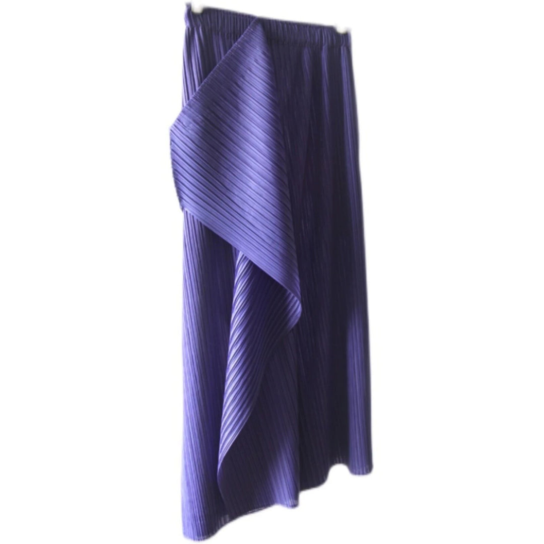 Damen Plissierter Midi-Rock mit asymmetrischem Saum Nord Taschen