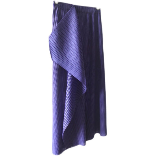 Damen Plissierter Midi-Rock mit asymmetrischem Saum Nord Taschen