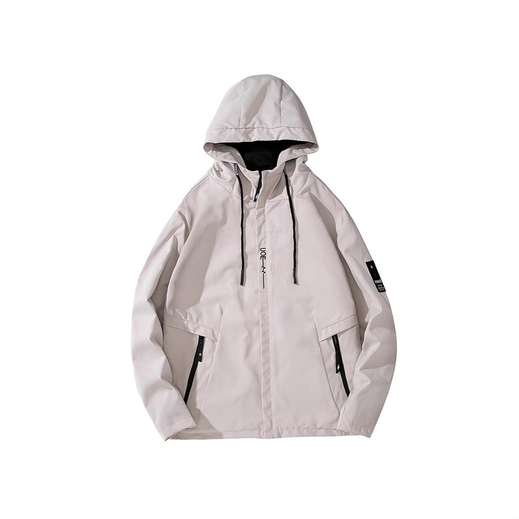 Herren Leichte Kapuzen-Softshelljacke im urbanen Utility-Stil mit verstellbarer Kapuze und verdecktem Reißverschluss Nord Taschen