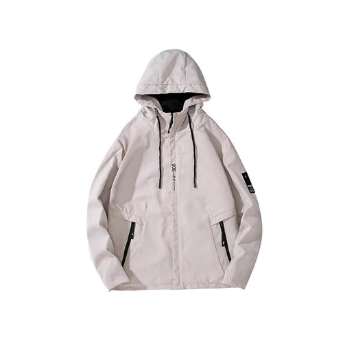 Herren Leichte Kapuzen-Softshelljacke im urbanen Utility-Stil mit verstellbarer Kapuze und verdecktem Reißverschluss Nord Taschen