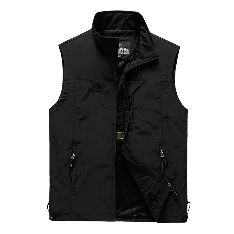 Herren Outdoor-Utility-Weste mit Mesh-Futter und Reißverschluss-Taschen Nord Taschen