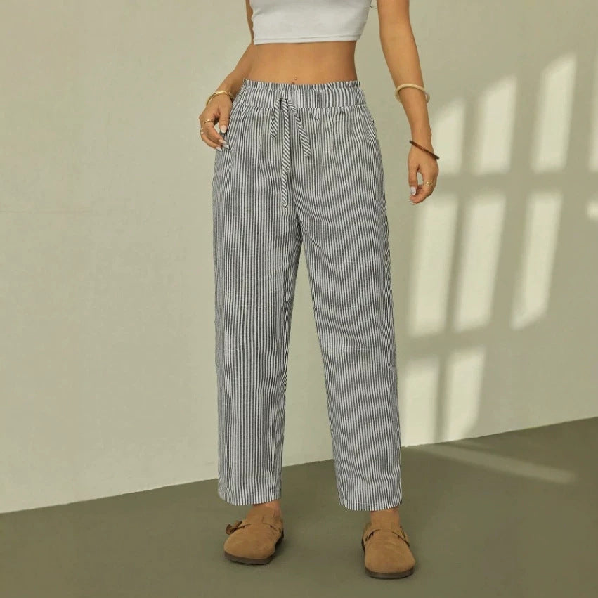 Damen Luftige und bequeme Baumwollhose Nord Taschen