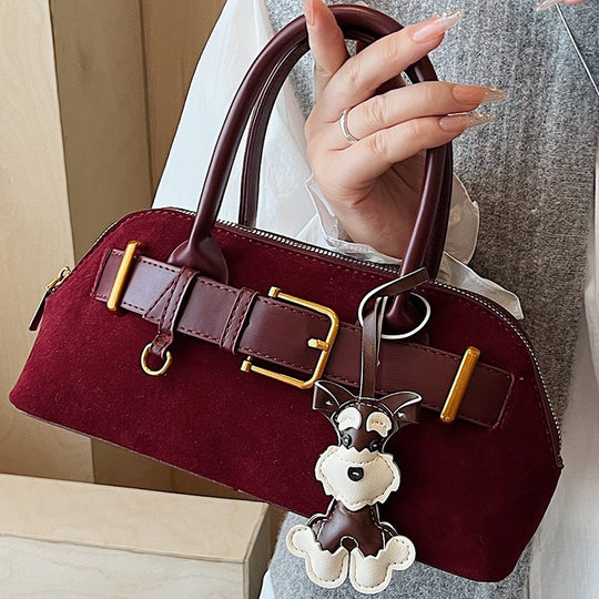 Damen elegante Satchel-Tasche mit kontrastierenden Riemen Nord Taschen
