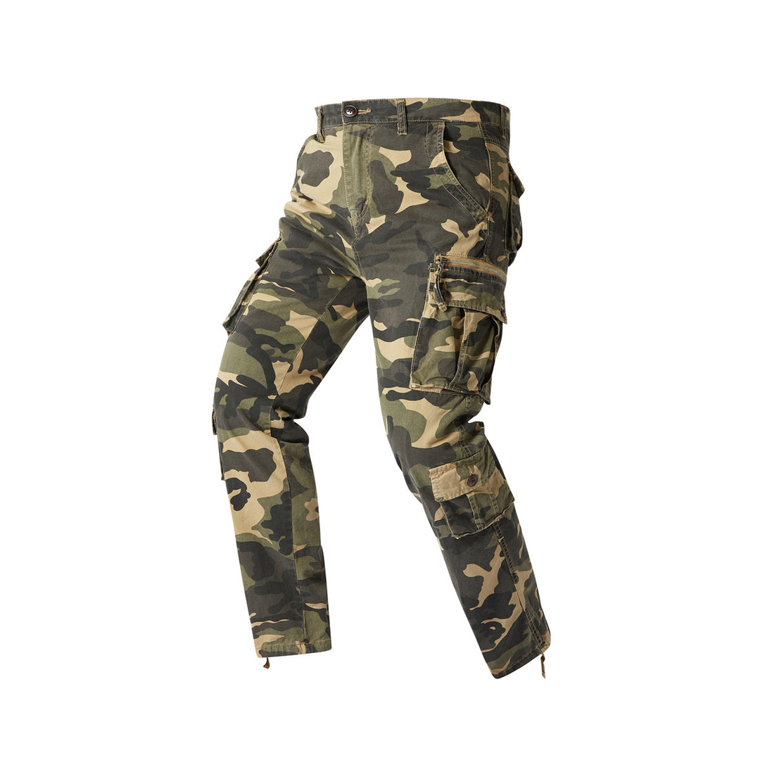 Herren Cargohose im Camouflage‑Militärstil mit Mehrfachtaschen und verstellbaren Knöchelbändern Nord Taschen