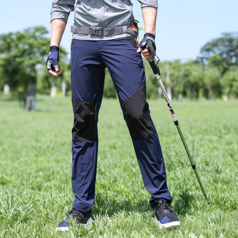 Herren  leichte Stretch-Outdoorhose mit verstärkten Knien und ergonomischer Bewegungspasse Nord Taschen
