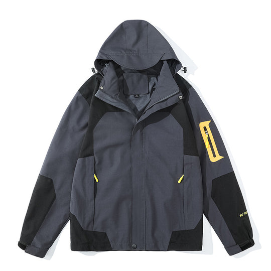 Herren leichte Softshell-Kapuzenjacke mit Fleece-Innenlage und Ärmeltasche Nord Taschen