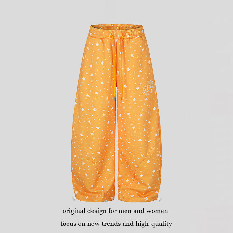 Damen Weite Palazzo-Loungehose mit Komfortbund, Tunnelzug und verstellbarem Saum Nord Taschen