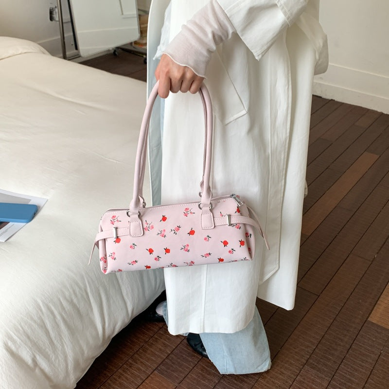 Damen modische Umhängetasche aus Denim mit floralen Stickereien Nord Taschen
