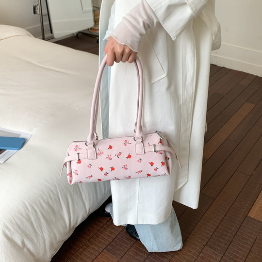 Damen modische Umhängetasche aus Denim mit floralen Stickereien Nord Taschen