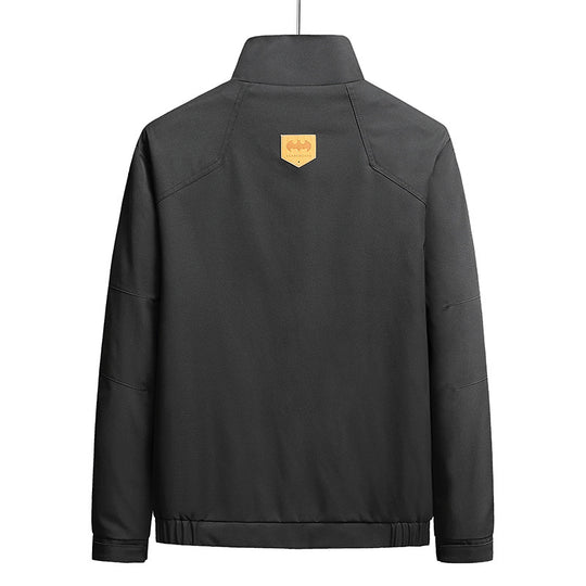 Herren Leichte Softshell-Übergangsjacke im Utility-Minimalstil mit hochschließendem Stehkragen und verdecktem Reißverschluss Nord Taschen