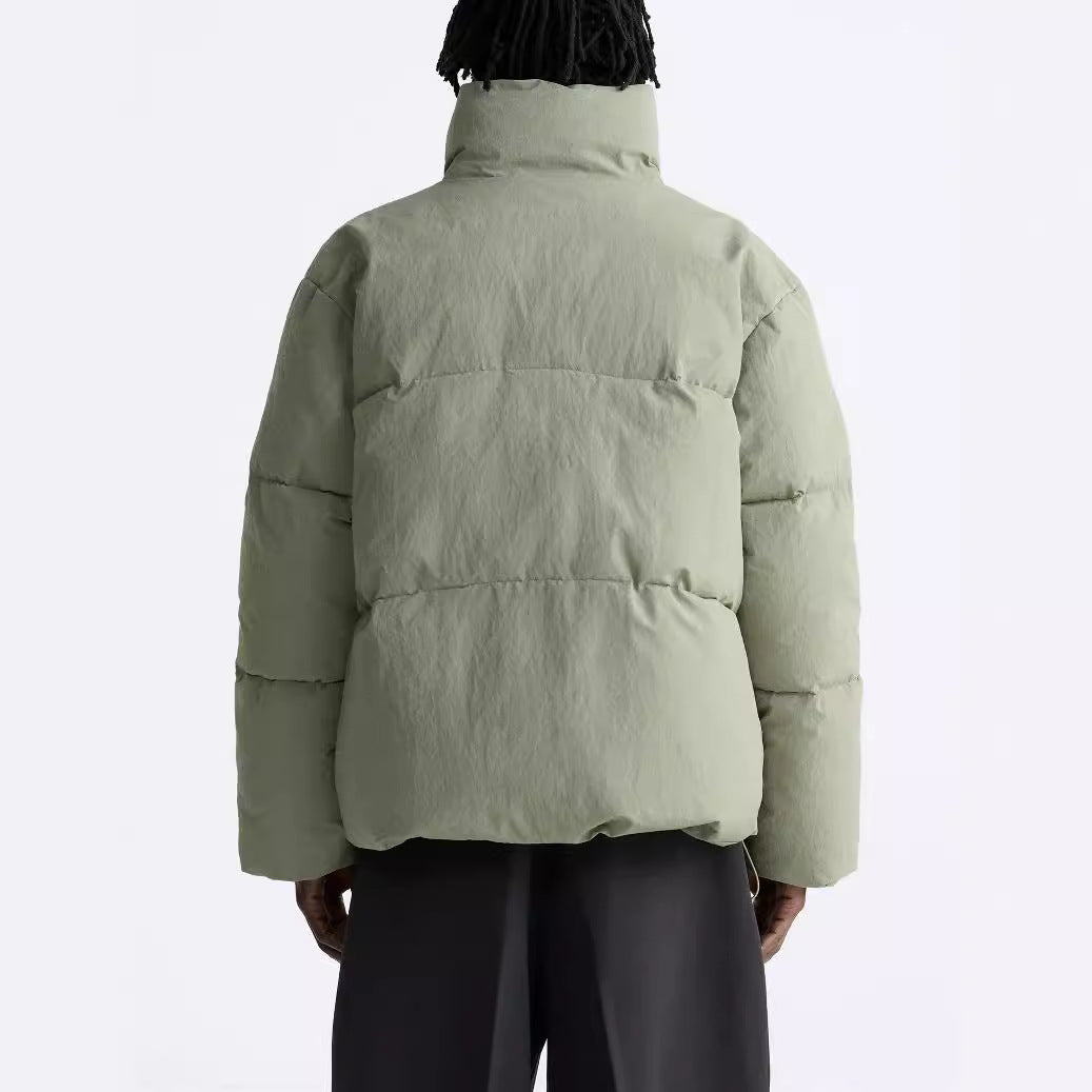 Herren Kurz geschnittener Pufferblouson aus Daunenoptik mit hohem Stehkragen und Pattentaschen Nord Taschen