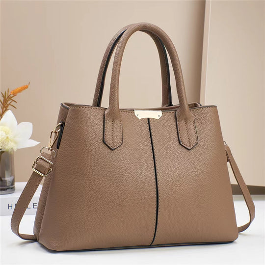 Damen hochwertige Handtasche mit strukturiertem Obermaterial und abnehmbarem Schulterriemen Nord Taschen