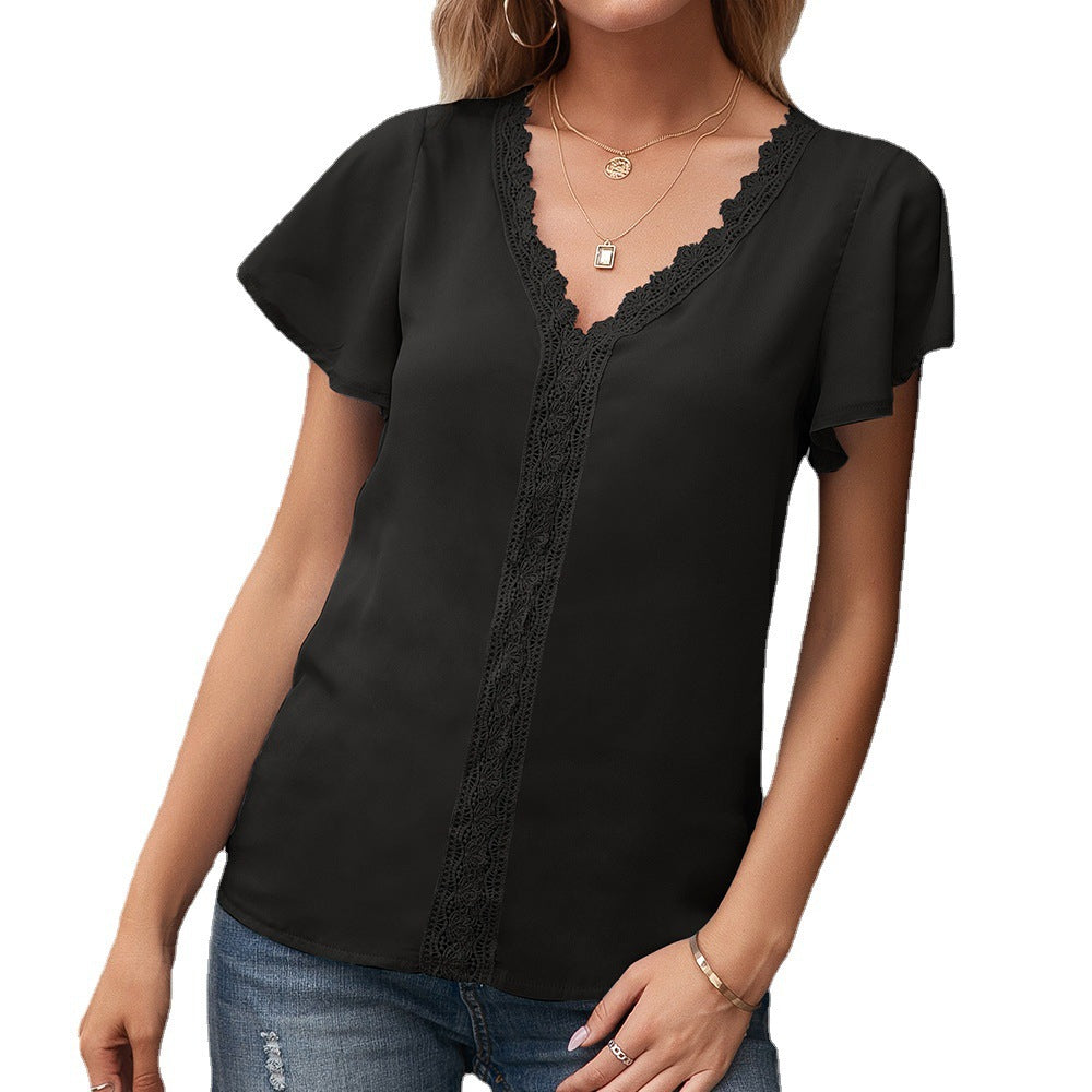 Damen Spitzenbluse