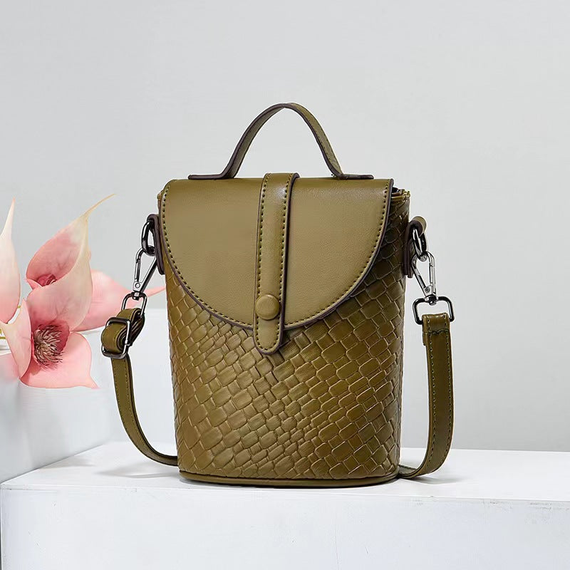 Damen handliche Umhängetasche aus strukturiertem Kunstleder Nord Taschen