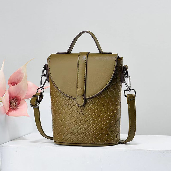 Damen handliche Umhängetasche aus strukturiertem Kunstleder Nord Taschen
