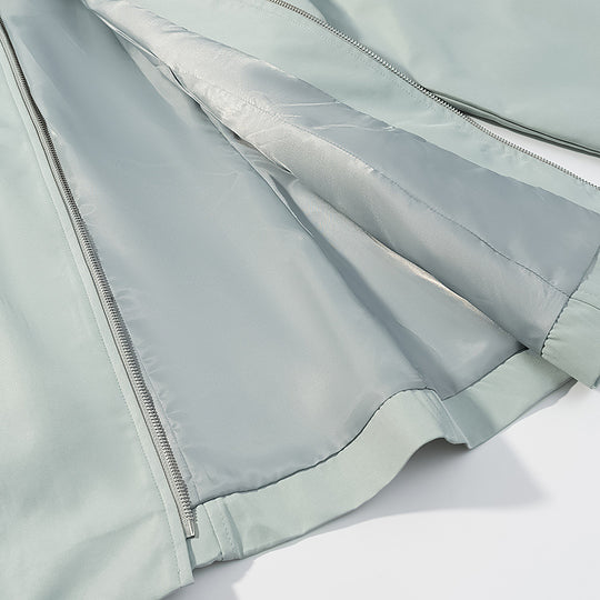 Damen Kurzjacke mit Reißverschluss, Kontrastkragen und Pattentaschen Nord Taschen