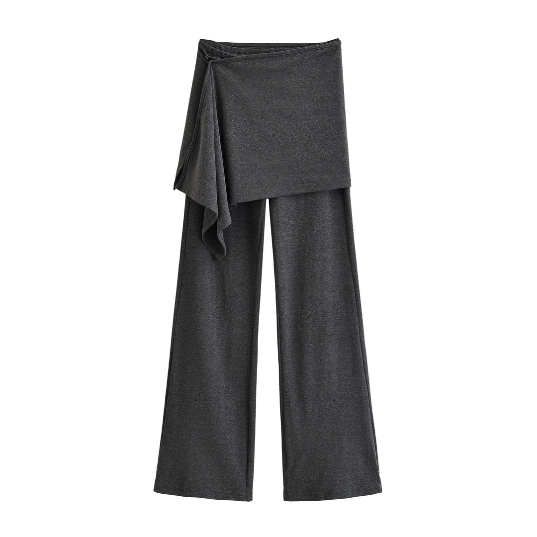 Damen Palazzo‑Hose mit Wickelrock‑Detail und weitem Bein Nord Taschen