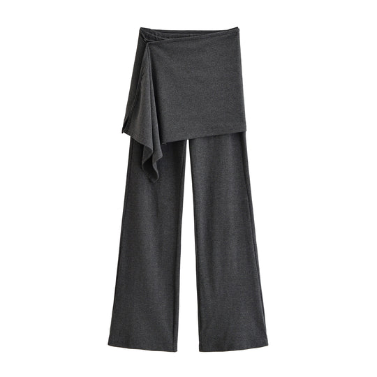 Damen Palazzo‑Hose mit Wickelrock‑Detail und weitem Bein Nord Taschen
