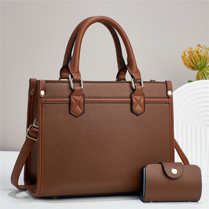 Damen elegante Handtasche mit praktischen Fächern und abnehmbarer Clutch Nord Taschen