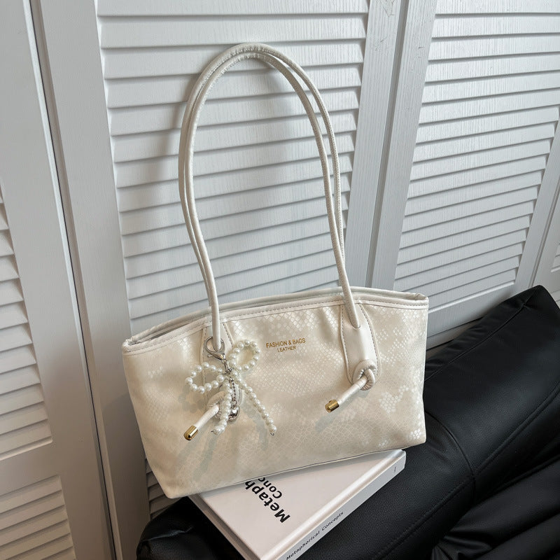 Damen elegante Handtasche mit magnetischem Verschluss und stilvollen Kordelzügen Nord Taschen