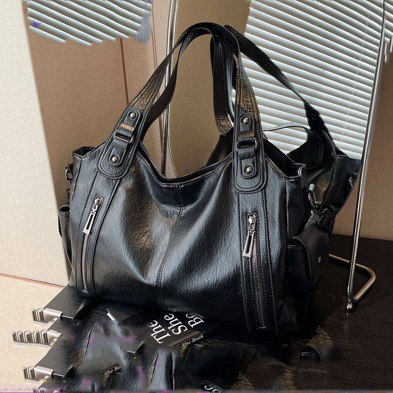 Damen Schultertasche mit innovativem Fächerdesign und abnehmbarem Schulterriemen Nord Taschen