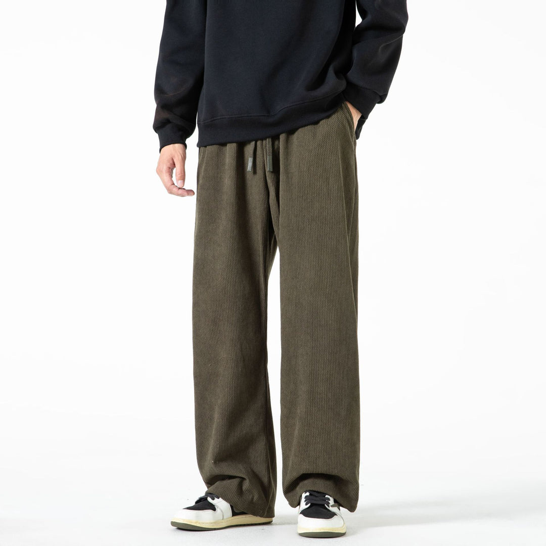 Damen Breit geschnittene Cordhose mit Tunnelzugbund und nachhaltigem Baumwollmix Nord Taschen