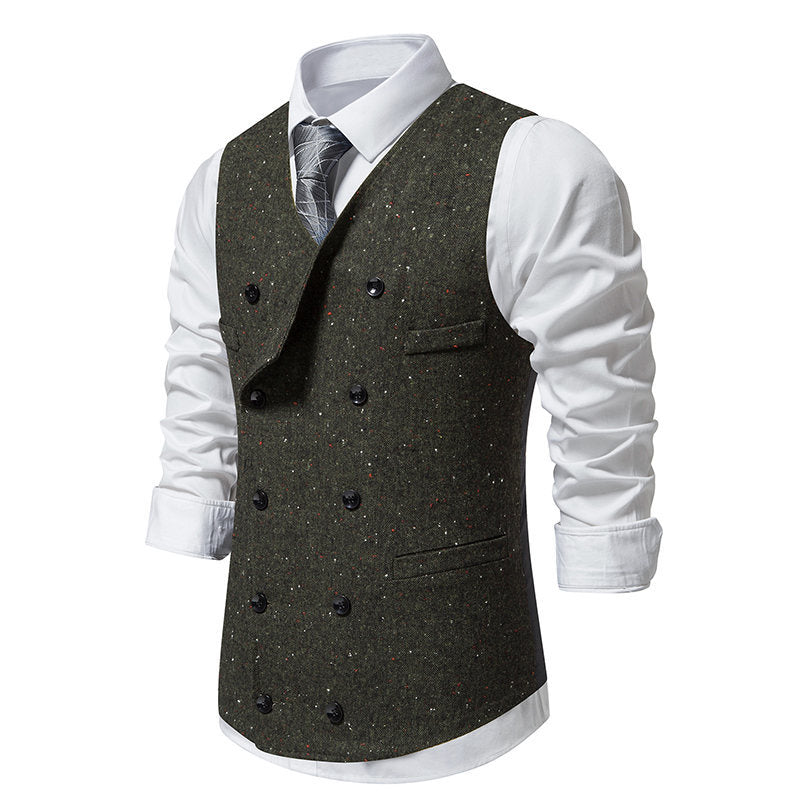 Herren elegante Anzugweste mit doppelt knöpfbarem Design und praktischen Taschen Nord Taschen