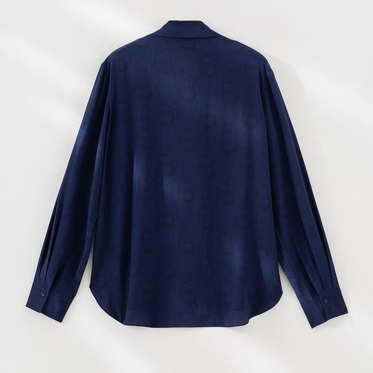 Damen Elegante Schleifenkragen-Bluse mit Jacquardstruktur und lockerer Passform Nord Taschen