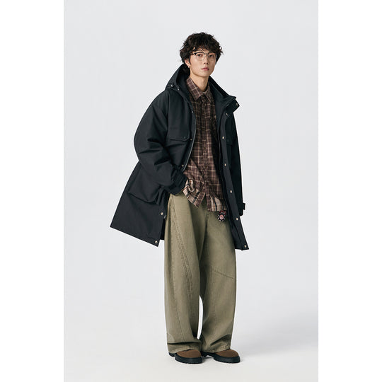Herren Wasserabweisender Tech-Parka mit Mehrfach-Taschen und Kapuze Nord Taschen