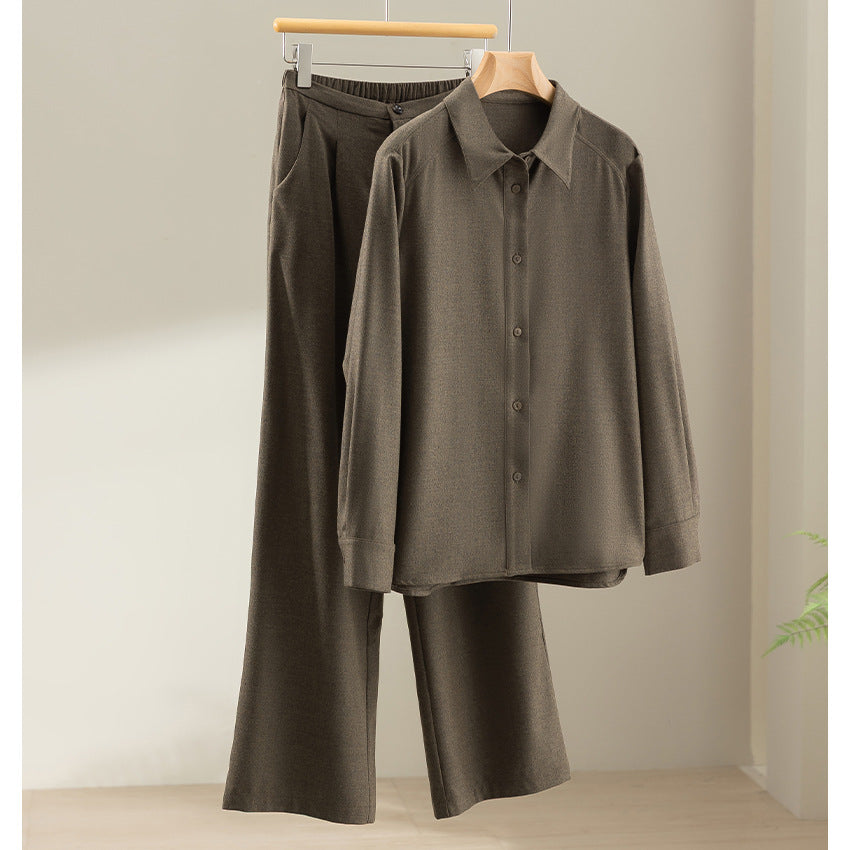 Damen Weite High-Waist-Hose mit Bundfalten, elastischem Rückenteil und seitlichen Eingrifftaschen Nord Taschen